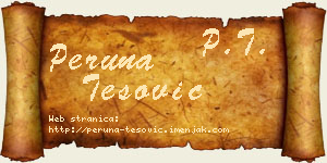 Peruna Tešović vizit kartica